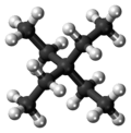 Ball and stick model of tetraethylmethane