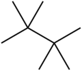 Skeletal formula of tetramethylbutane
