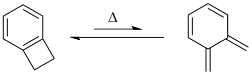 Thermal generation of o-xylylene from benzocyclobutene
