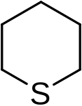 Skeletal formula of thiane