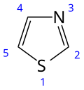 Skeletal formula with numbers