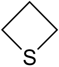 Structural formula of thietane
