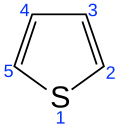 Skeletal formula showing numbering convention