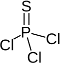 Structural formula of thiophosphoryl chloride