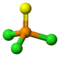 Ball-and-stick model of thiophosphoryl chloride