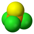 Space-filling model of thiophosphoryl chloride