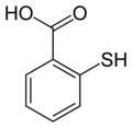 Skeletal formula of thiosalicylic acid