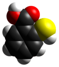 Space-filling model of thiosalicylic acid