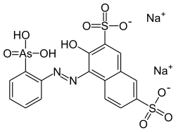 Structural formula of ((4E)-4-hydrazin-1-ylidene)-thorin