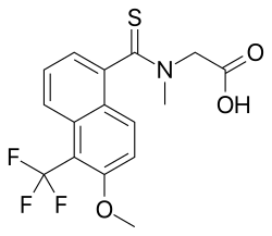 Skeletal formula of tolrestat