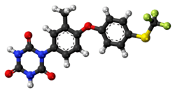 Ball-and-stick model of the toltrazuril