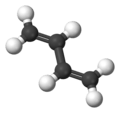 Ball-and-stick model of 1,3-butadiene