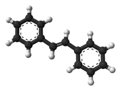 trans-stilbene - ball-and-stick model