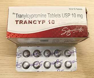 A box of tranylcypromine manufactured in India