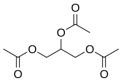 Skeletal formula of triacetin