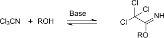 Trichloroacetimidate formation