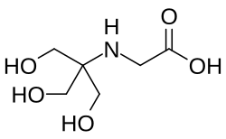 Skeletal formula of tricine