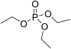 Skeletal formula of triethyl phosphate