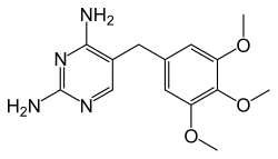 Structural formula of trimethoprim