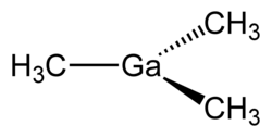 Structural formula of trimethylgallium