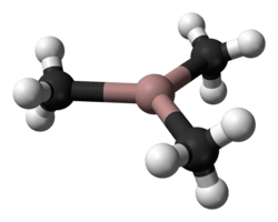 Ball-and-stick model of trimethylgallium