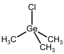 Trimethylgermanium chloride molecule