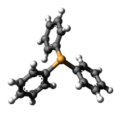 Ball-and-stick model of the triphenylphosphine molecule