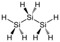 Stereo structural formula of trisilane with implicit hydrogens