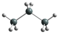 Ball and stick model of trisilane