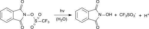 UV reaction with NHPI triflate