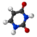 Ball-and-stick model of uracil