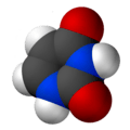 Space-filling model of uracil