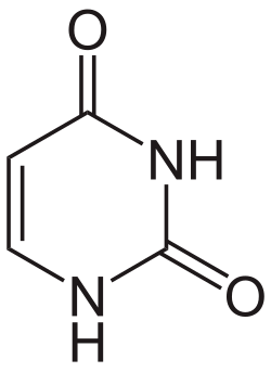Structural formula of uracil