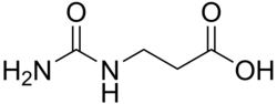 Skeletal formula of 3-ureidopropionic acid