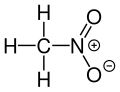 Structural formula of nitromethane