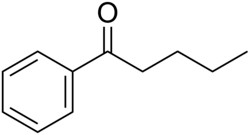 Skeletal formula of valerophenone