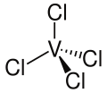 Structural formula of the vanadium tetrachloride molecule