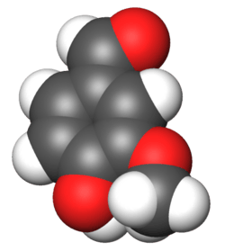 Spacefill model of vanillin