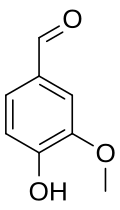 Skeletal formula of vanillin
