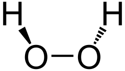 Structural formula of hydrogen peroxide