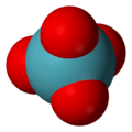 Space-filling model of the xenon tetroxide molecule