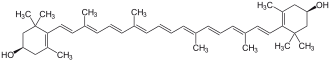 Structural formula of zeaxanthin