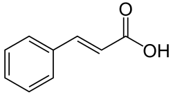 Skeletal formula of trans-cinnamic acid