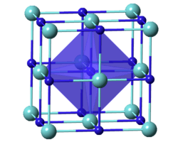 Zirconium carbide in the unit cell