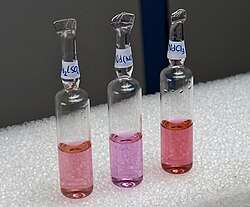 Neodymium compounds in normal daylight