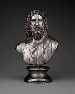 Roman bust of Serapis; 2nd century; 15.6×9.5&nbsp;cm; Metropolitan Museum of Art