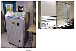 photo showing blood irradiation machine