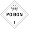 A diagonal placard with warning poison