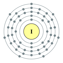 碘的电子層(2, 8, 18, 18, 7)