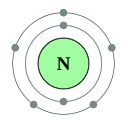 氮的电子層（2, 5）